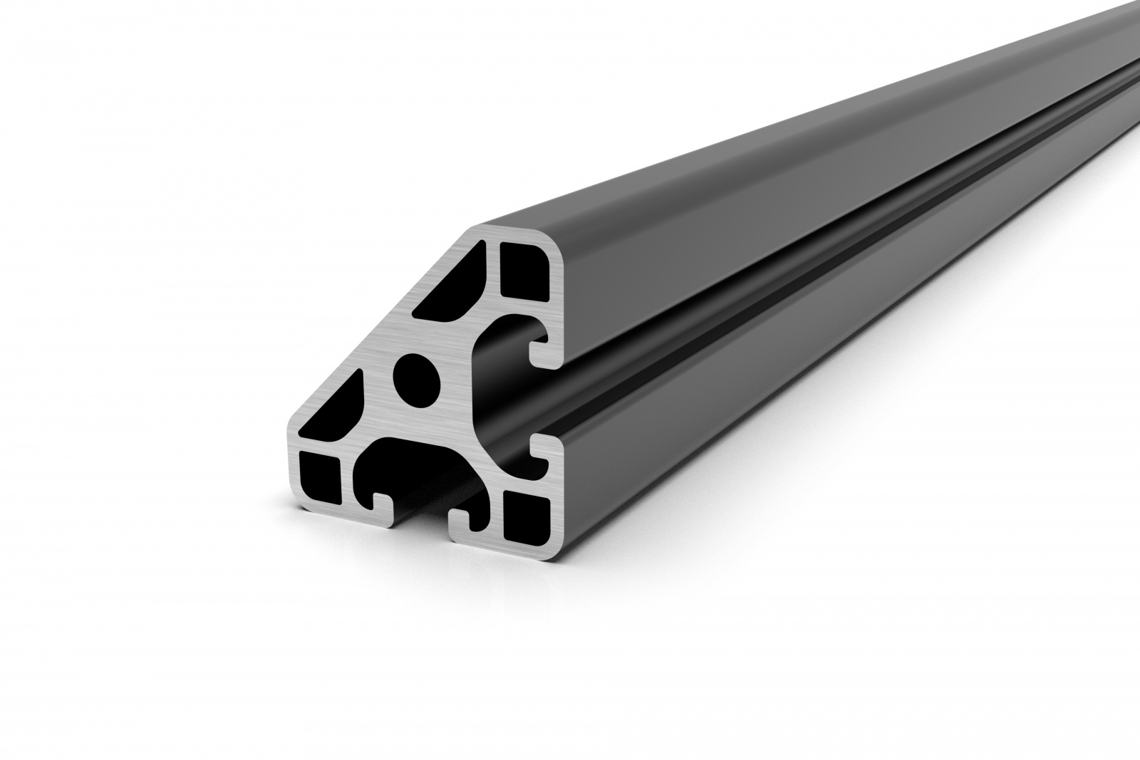 Aluminum profile 40x40-45 ° light groove 8 I-type black